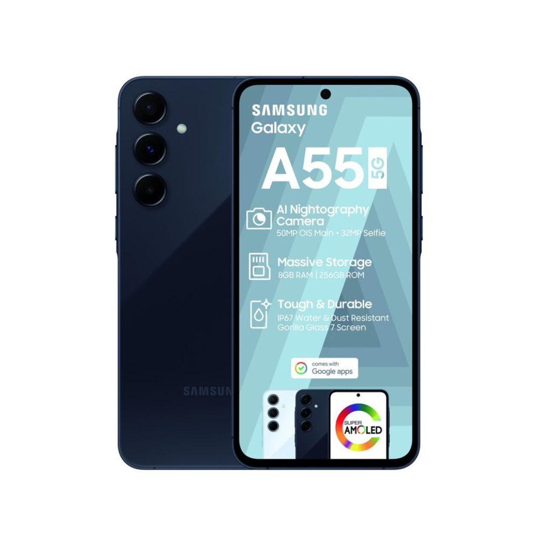 Samsung Galaxy A55 256GB 5G Dual Sim-Awesome Navy - Grade A